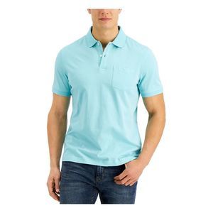 CLUBROOM Mens Aqua Classic Fit Jersey Polo M